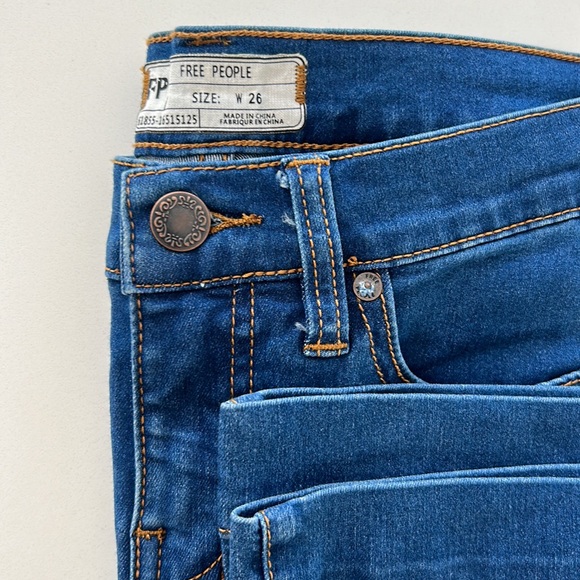 Free People Blue Flare & Wide Leg Jeans - Picture 7 of 9